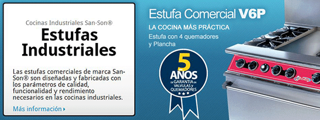 Estufas y cocinas industriales