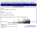 ELECTROMECANICA INTERNACIONAL DE MONTERREY, S.A. DE C.V.