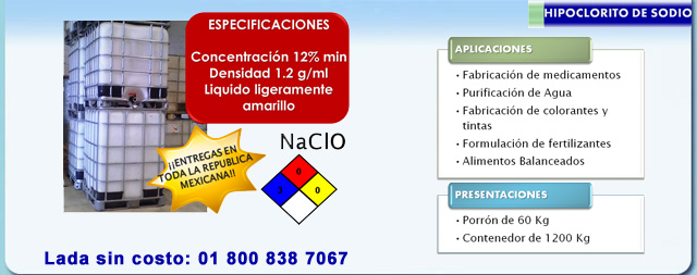 Hipoclorito de sodio