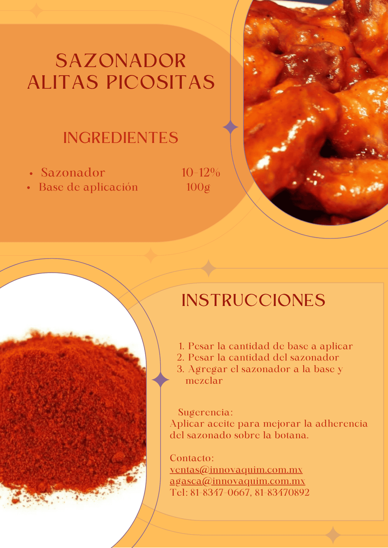 Ingredientes para Alitas Buffalo
