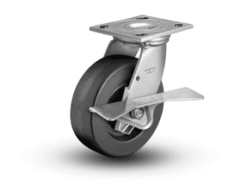 Rodaja de resina fenólica. Capacidad de carga de hasta 560 kg. Balero de rodillos. Freno opcional.