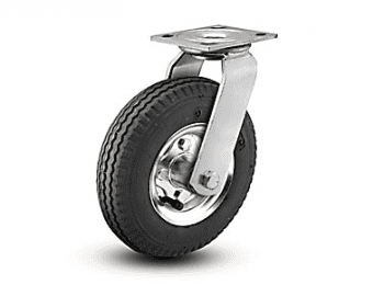 Rodaja neumática. Capacidad de carga de hasta 225 kg. Balero de bola. Freno opcional.