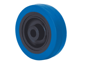 Rueda de hule azul