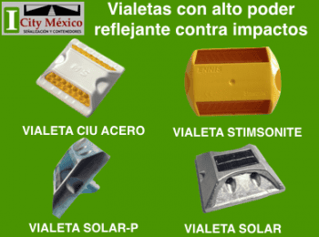 VIALETAS CON ALTO PODER REFLEJANTE CONTRA IMPACTOS
