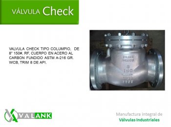 Valvulas de retencion (check) - Válvulas Ankle
