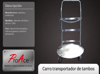 Bases transportadoras de acero inoxidable - Acero y Equipo Inoxidable PROACE