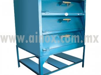 Horno para pan tipo gaveta de seis charolas 3 puertas