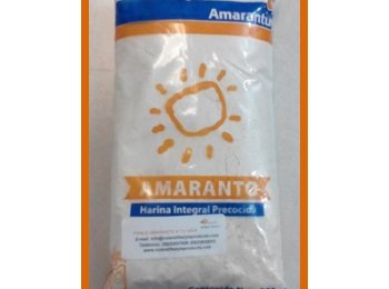 deal para la preparación de pan, pasteles, galletas y más. Haga más nutritivos sus platillos sustituyendo el 15% de su harina tradicional por nuestra Harina Integral de Amaranto. Presentación en bolsa de 250 gms.  Beneficios  No contiene gluten. Alto contenido de proteína. Contiene fibra dietética. Posee carbohidratos.