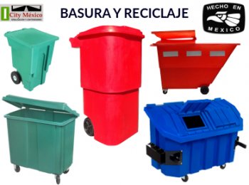 BOTES DE BASURA CON RUEDAS