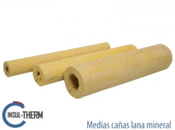 Aislamiento medias cañas de lana mineral (preformados) para tuberías
