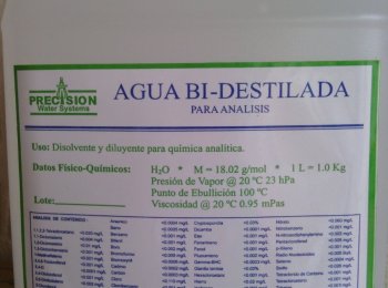 agua bidestilada