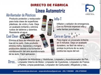 Aditivo para limpia parabrisas - Aerosoles Forzza-Dical