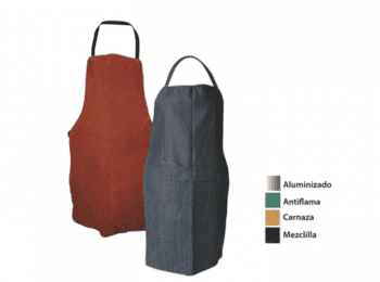 MANDILES DE MEZCLILLA CON BOLSAS