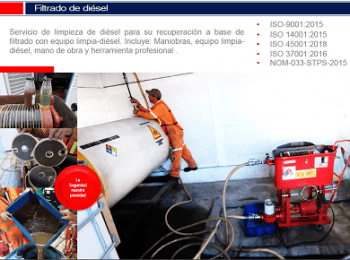 Filtrado de diesel - Productos Especiales del Sureste