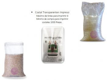 COSTALES DE RAFIA TRANSPARENTE