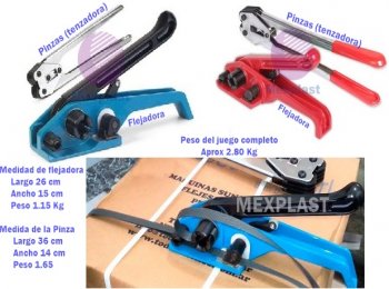 Flejada de productos con flejadora manual