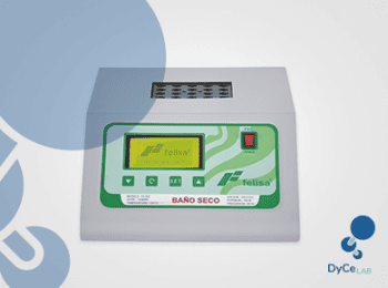 Modelos con control de temperatura con microcontrolador y sensor PT 100, pantalla LCD gráfica para monitorear la temperatura operativa y programada, el tiempo del ciclo y el estado del proceso. Resolución de 0,1 ºC. Alarmas para configuraciones seguras de alta y baja temperatura, anomalías y bajos voltios. Temporizador a 99:59 min., Selección de idiomas y unidades de operación. Comunicaciones digitales RS232, impresora opcional en los modelos FE-376, FE-375 y FE-377. Modelos analógicos con dial de referencia (se necesita termómetro). Tapas de aguilón y bastidores para 60 tubos de tamaño estándar. La cubierta y los estantes se deben cotizar por separado.