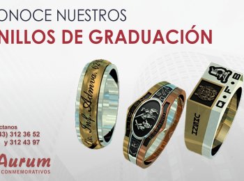 Anillos en chapa de oro - Aurum Conmemorativos