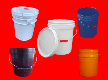 Materiales de la cubeta con tapa