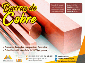Barras cuadradas de cobre - Zion & Ebenezer Technologies