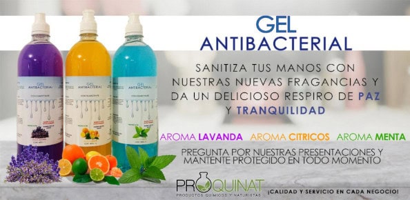 Geles antibacteriales - Productos Químicos y Naturistas PROQUINAT