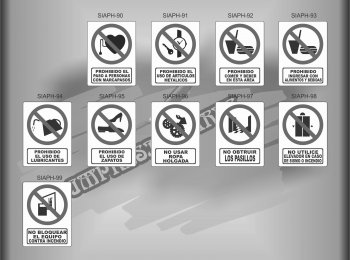Señalamientos preventivos - Señalamientos de Seguridad e Higiene Impresion-Arte