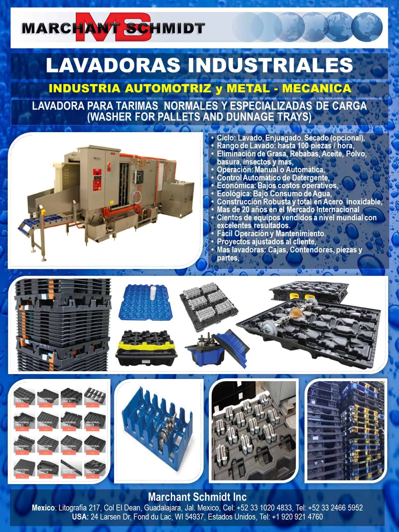 LAVADORAS INDUSTRIALES DE DUNNAGE TRAY