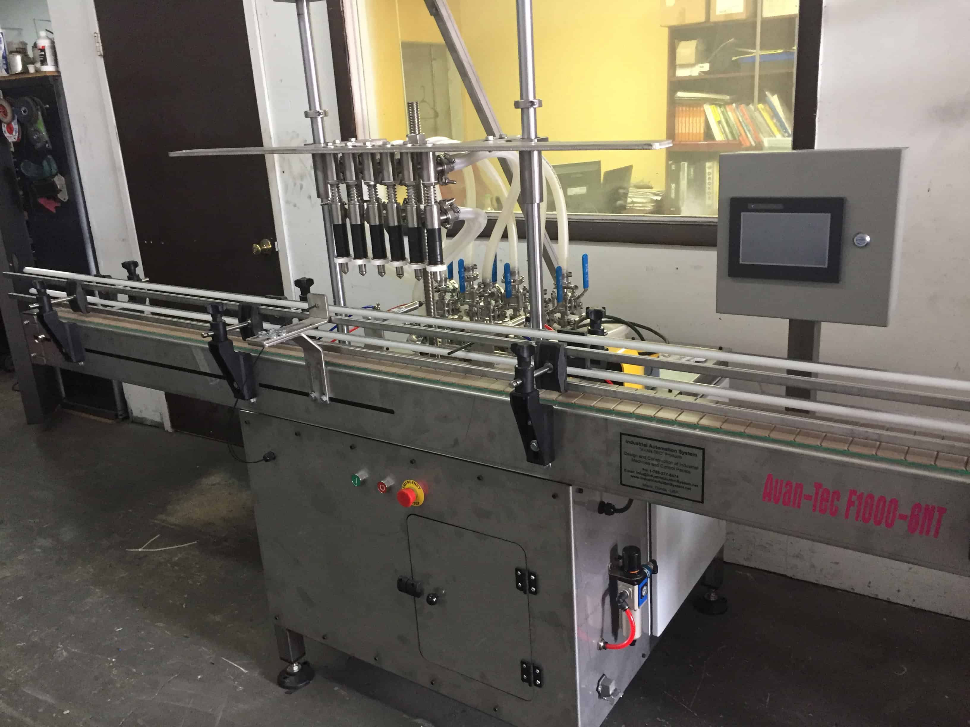 Llenadora automatica de 6 valvulas. Disponible hasta 12 valvulas de llenado.
