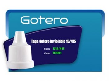 Goteros, tapas plásticas