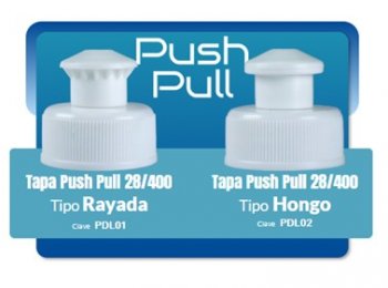 Tapas de plástico push up