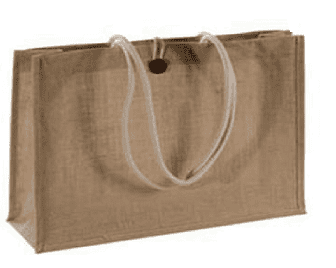 Bolsas de playa ecológica en yute y asa de cordón de algodón