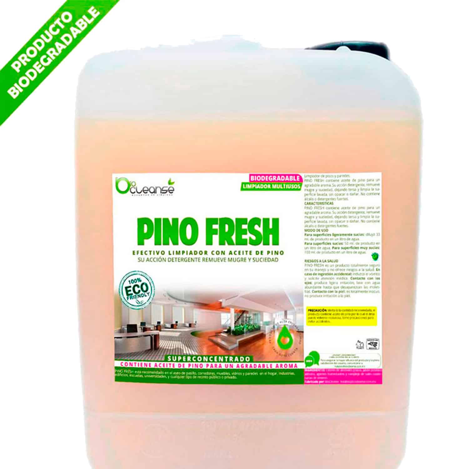 limpiador desinfectante con aceite de pino