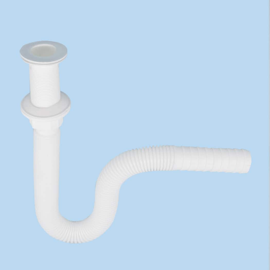 Cespoflex para lavabo flexible one piece blanco con aro cromado - Albatros de México