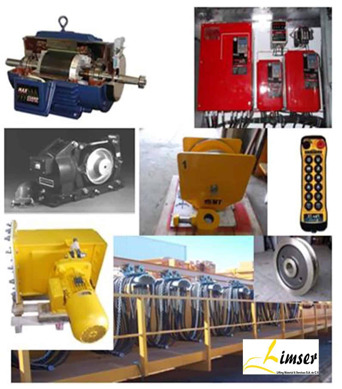 Componentes para gruas viajeras