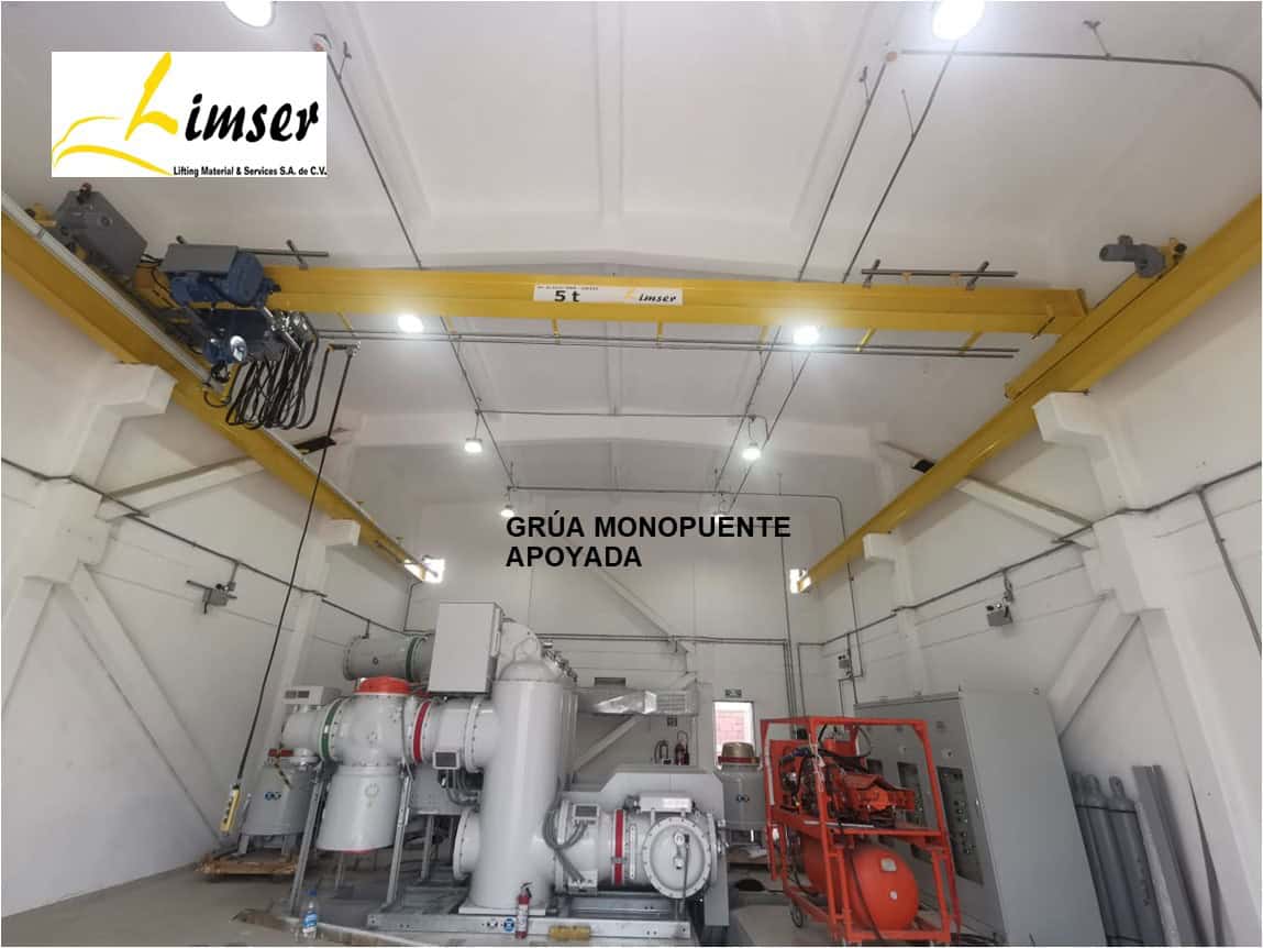 GRUAS VIAJERAS MONOPUENTE APOYADAS
