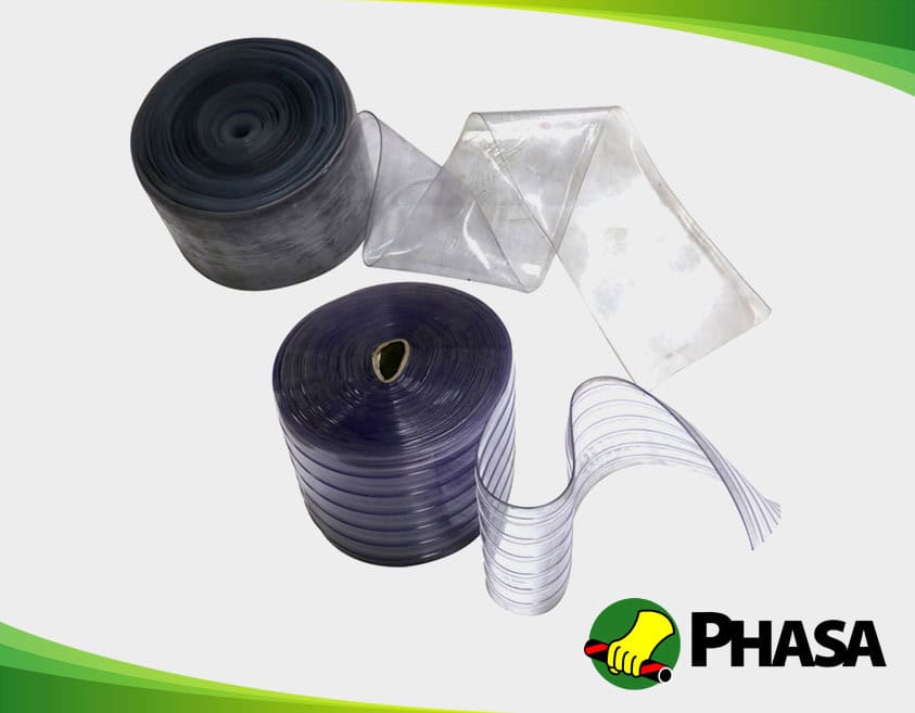 Cortinas Hawaianas Polares PHASA- Disponibles con refuerzo de costilla y totalmente lisas, ideales para cajas de refrigeración de trailers y camiones, carnicerías y marisquerías.