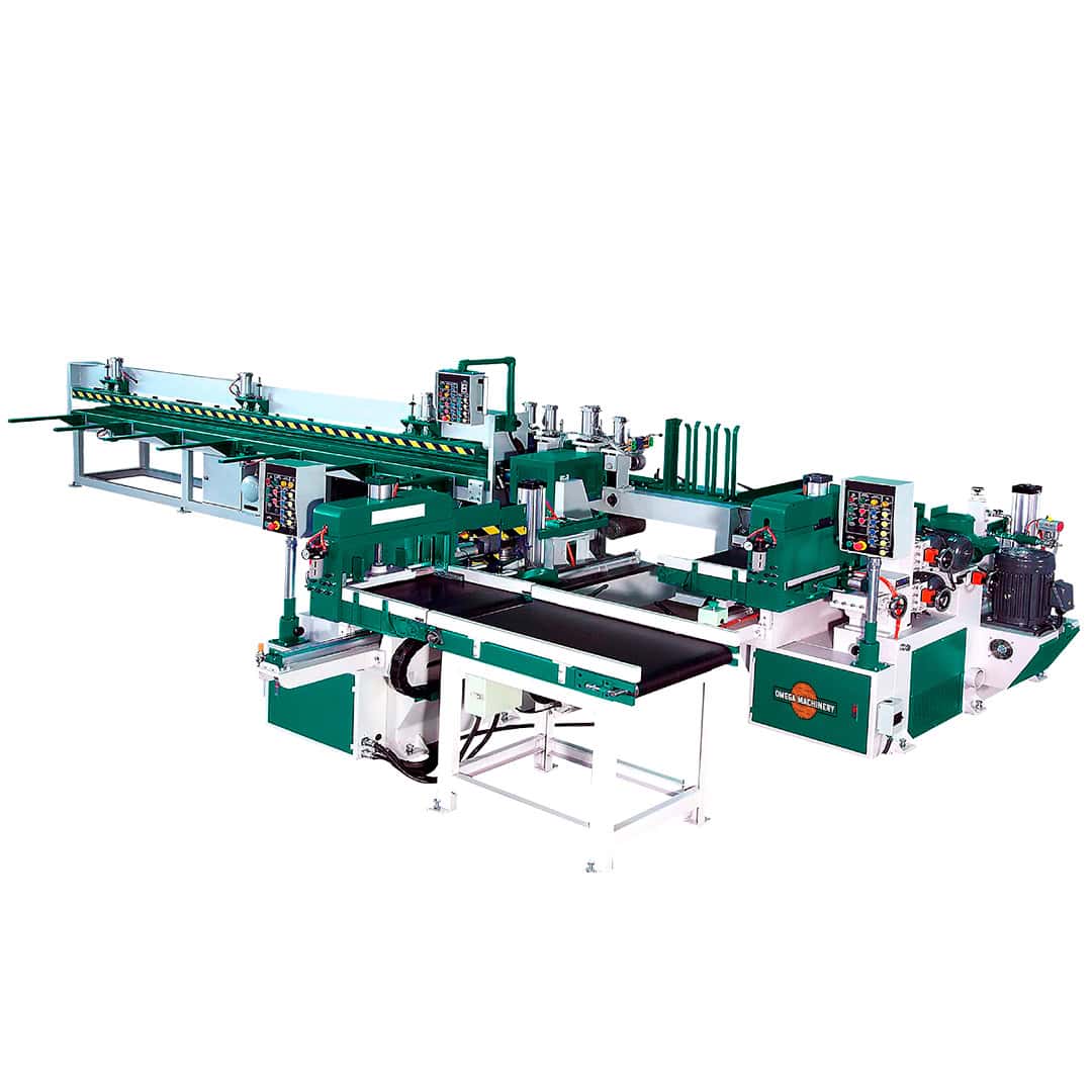 Finger Joint Hidráulico de Avance Semi Automático de Alta Producción Marca Omega, Modelo OM-EAT620