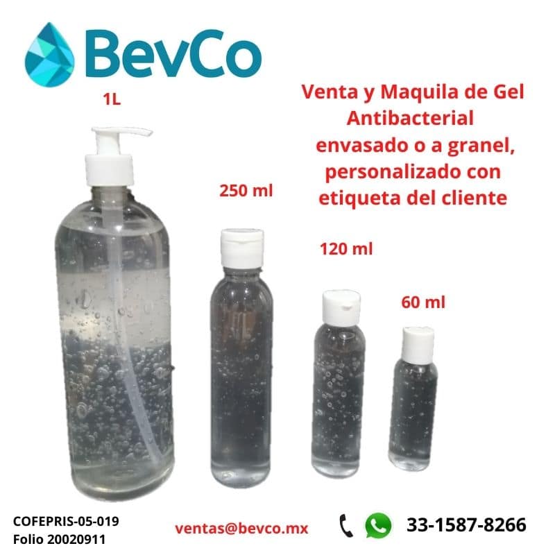MAQUILA DE GEL SANITIZANTE