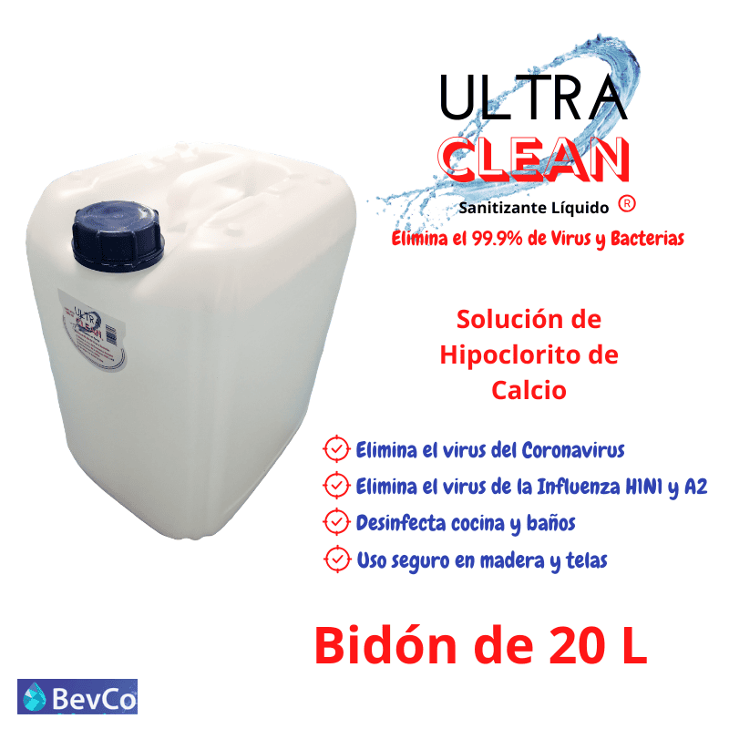 Sanitizante a base de Hipoclorito de Calcio Grado Alimenticio