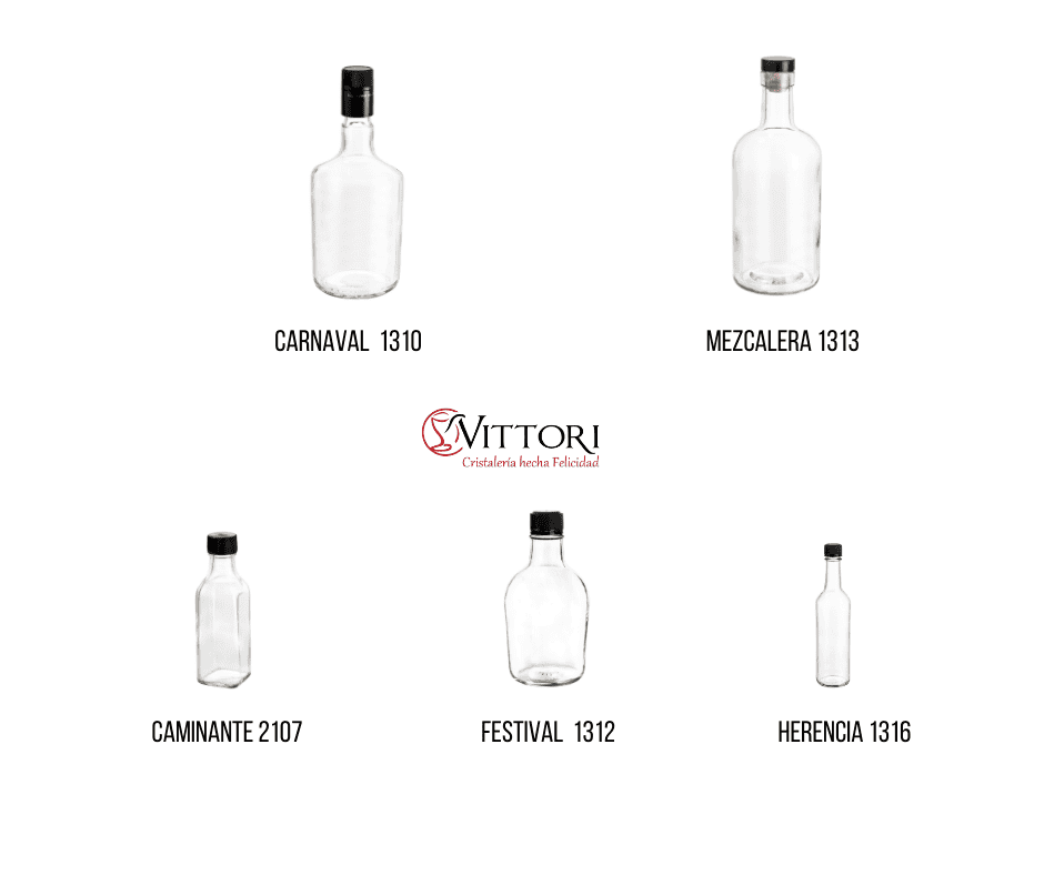 Botellas de vidrio para destilados  - Grupo Mittori
