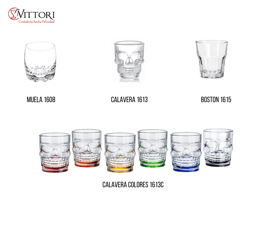 tequileros de vidrio 