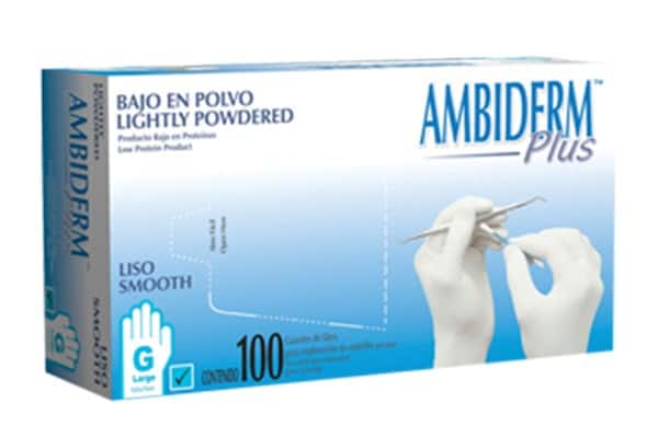 Guante de latex no esterial plus Ambiderm