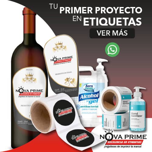 Etiquetas autoadheribles para gel antibacterial