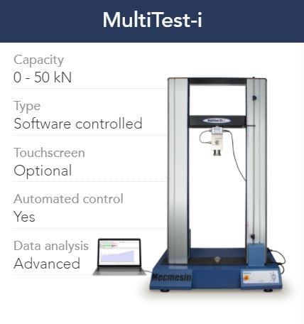 Probador de fuerza Macmesin Ltd., MultiTest-i 0-50 kN