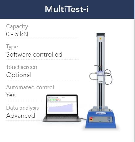 Probador de fuerza Macmesin Ltd., MultiTest-i 0-5 kN