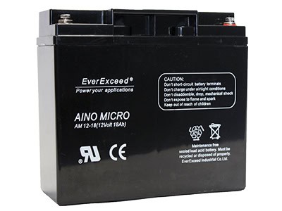 BATERÍAS SERIE AM SERIE AINO MICRO Modelos disponibles:  AM 12-5 (12V, 5 Ah @ 10 h)  AM 12-7.2 (12V, 7.2 Ah @ 10 h)  AM 12-9 (12V, 9 Ah @ 10 h)  AM 12-12 (12V, 12 Ah @10 h)  AM 12-18 (12V, 18 Ah @ 10 h).