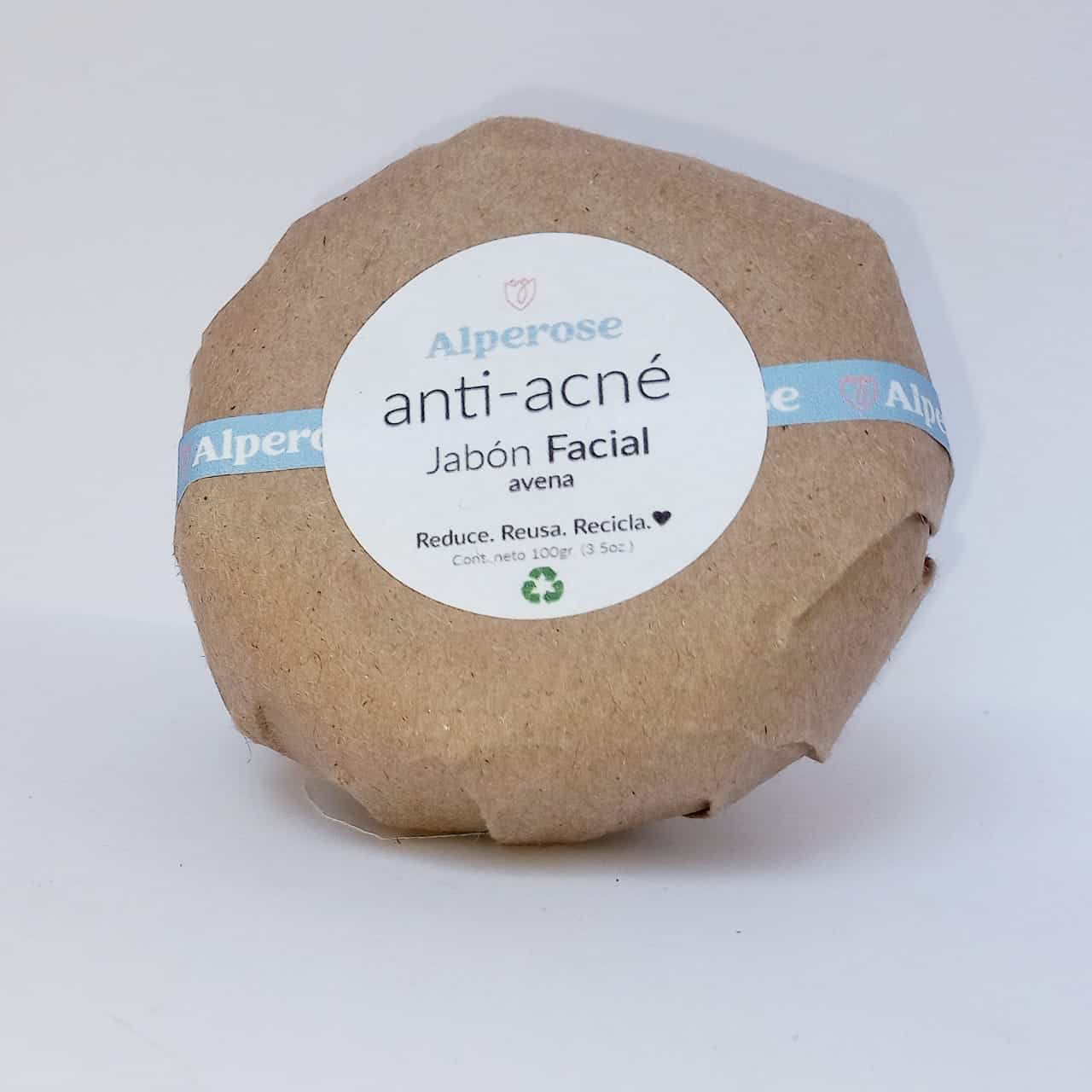 Jabon facial anti-acné con avena