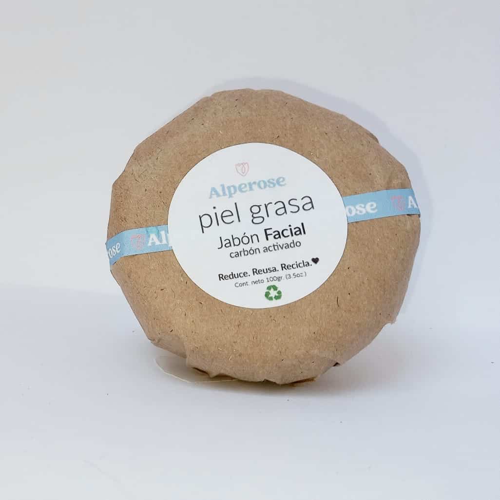 Jabon facial piel grasa con carbon activado