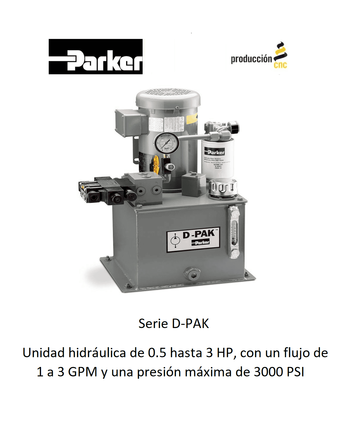 Unidades de potencia hidráulica. Serie D-PAK