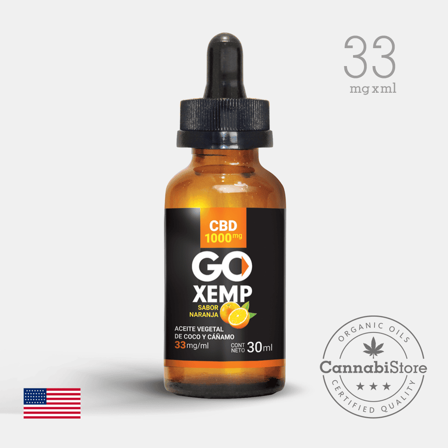 Aceite de CBD GoXemp Naranja 1000